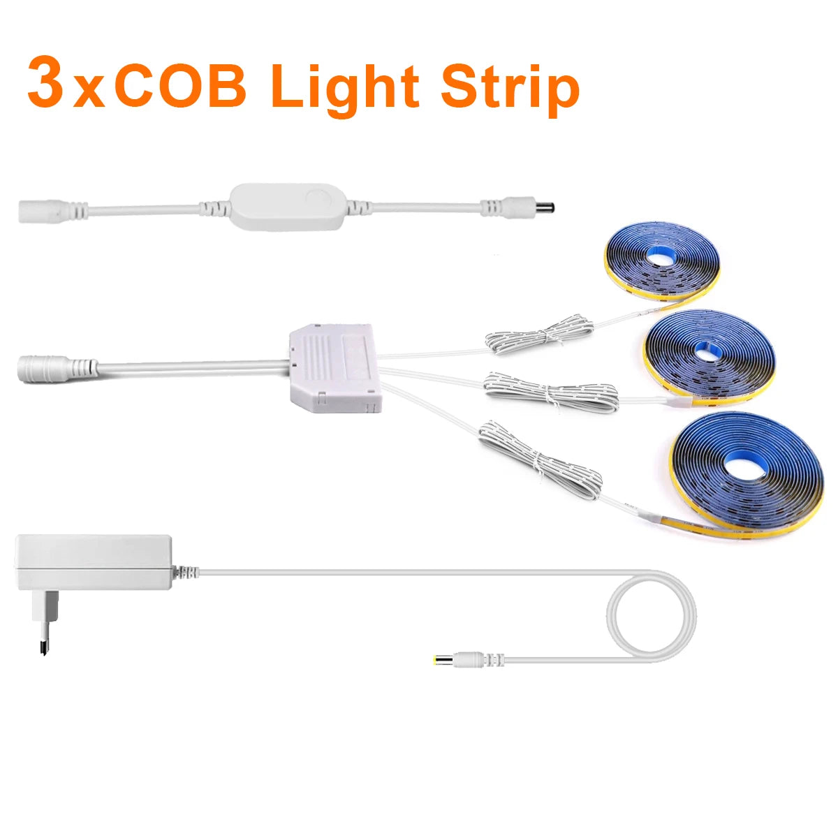 12V COB LED Strips Tape DIY Smart Closet Wardrobe Under Cabinet Light Ribbon With Tuya Smart Life WIFI Control LED Light Switch