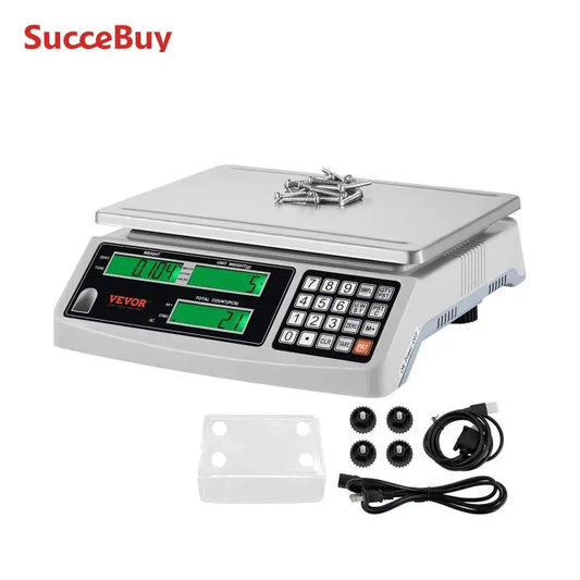 SucceBuy 30KG /1G Precision LCD Digital Counting Scale Electronic Balance Food Gram Weight Scale for Industrial Kitchen Jewelry
