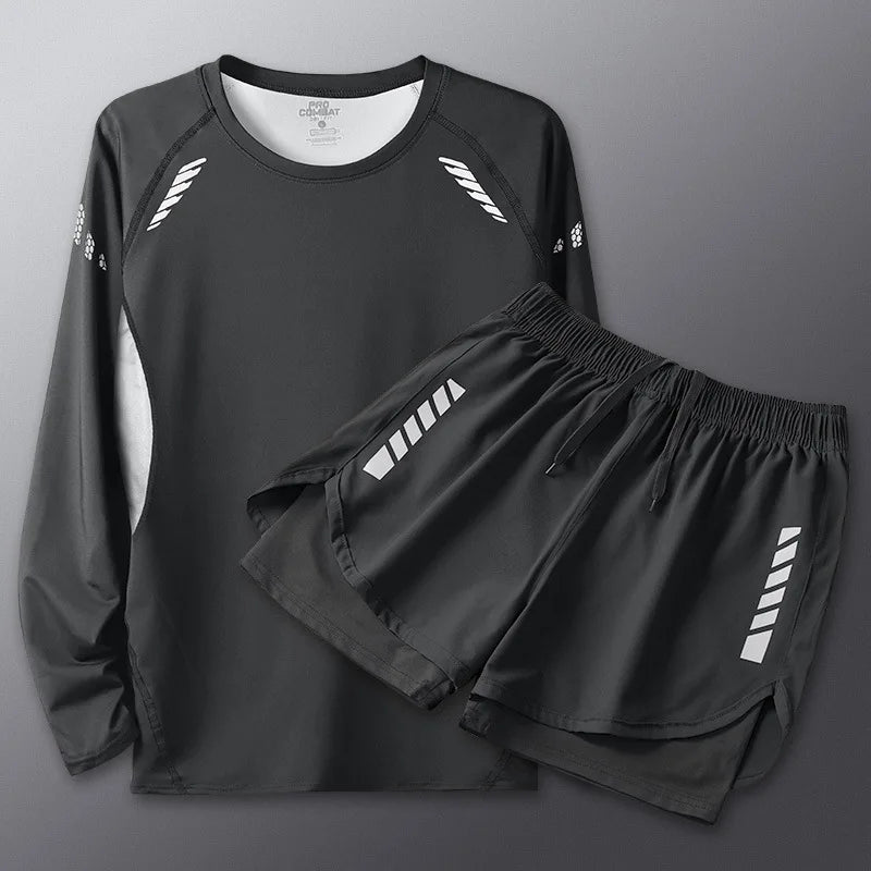 Summer Men's Two-Piece Suits Separates Swimsuit Set Anti Embarrassment Swimming Trunks Surfing Beach Wear Sports Clothes