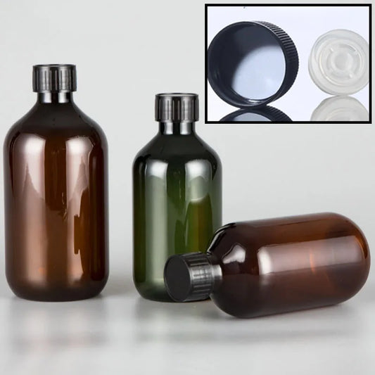 300-500ml Green Brown Shampoo Refillable Bottles Container Plastic Liquid Shampoo Shower Gel Bottles Home Bath Supply