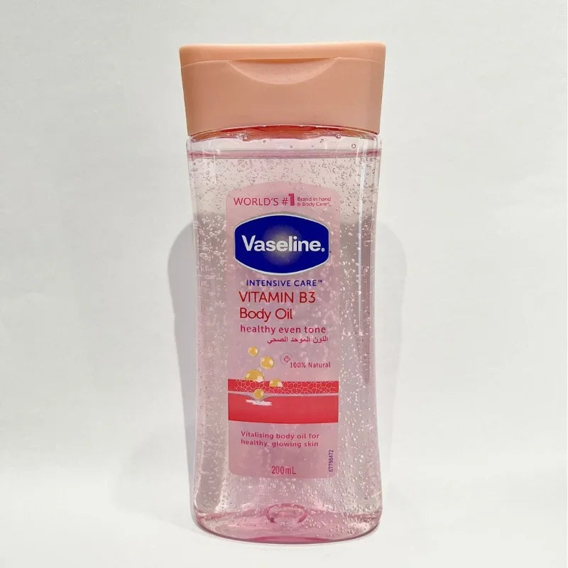 Vaseline Body Oil, Brightens Skin Tone, Improves Dry and Flaky Skin, Nourishes and Moisturizes Body Gel Oil, 200ml