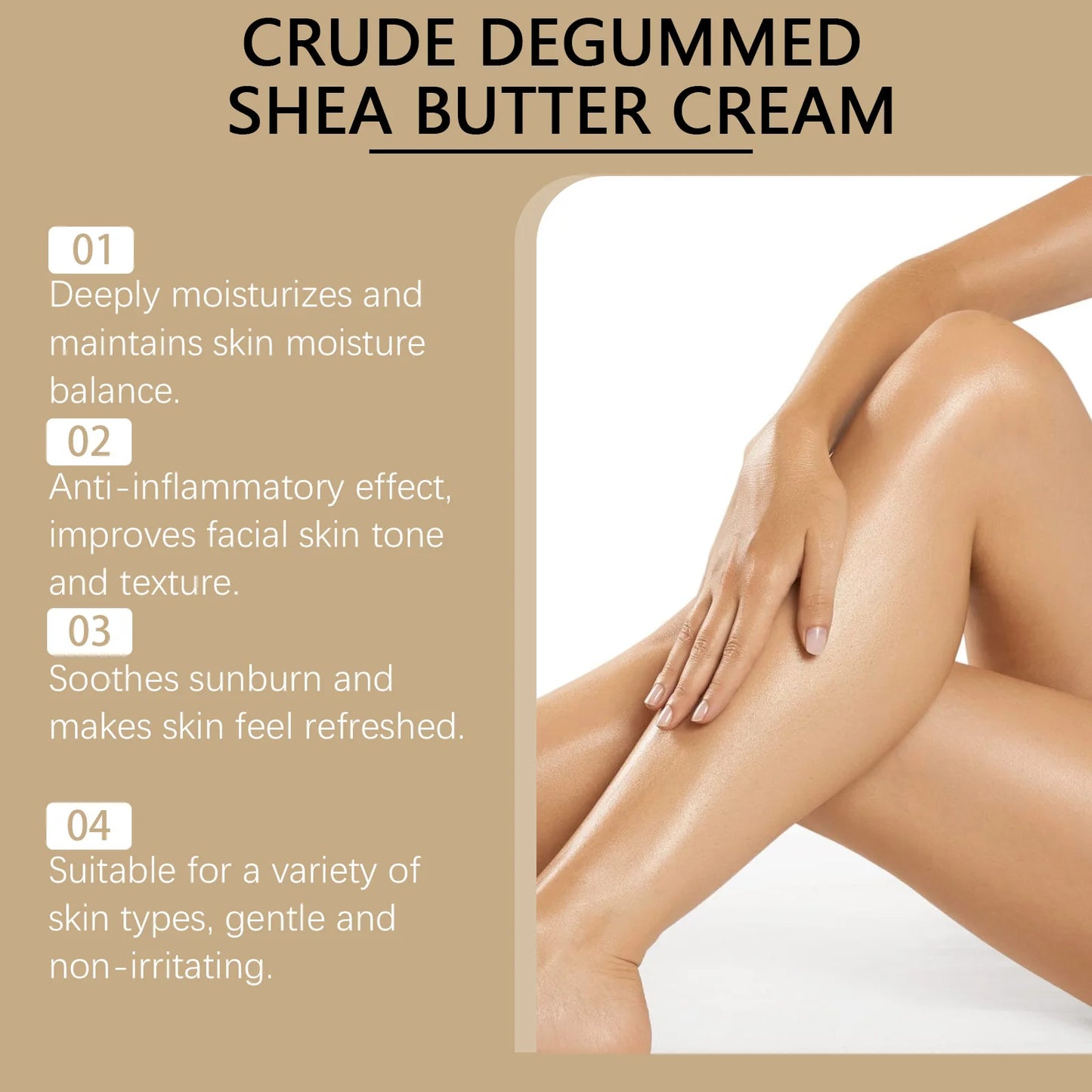 Natural Shea Butter Organic Removes Dry Skin on the Legs Arm Buttocks Deep Hydration Moisturizing Skin Crack Remover Moisturizer