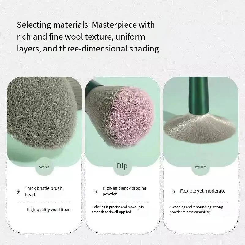 13-Piece Makeup Brush Set - Full Set of Eyeshadow & Blush Brushes, Soft Bristle Beauty Tools for Beginners