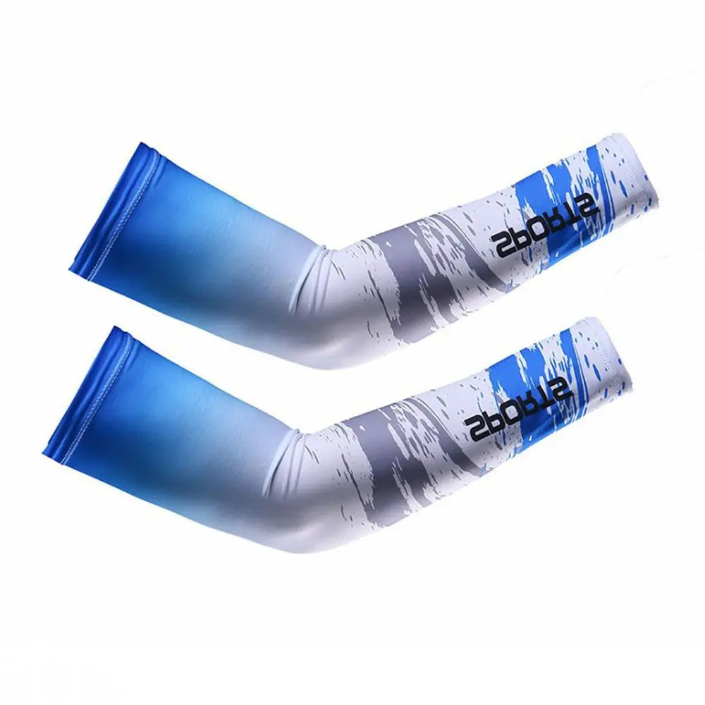 2Pcs Arm Sleeves Warmers Sports Sleeve Sun UV Protection Hand Cover Cooling Warmer Running Fishing Cycling