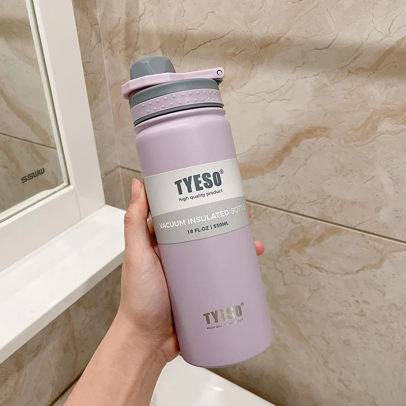 TYESO 530/750ML Thermos Bottle Stainless Steel Vacuum Flask Travel Cup Insulated Water Bottle Sport Thermal Mug Hot & Cold Mug