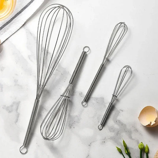 1Pc Multifunctional Mini  Rotary Manual Egg Beater Mixer Kitchen Egg Whisk Bake Tool Egg Agitator Stainless Steel Eco-Friendly