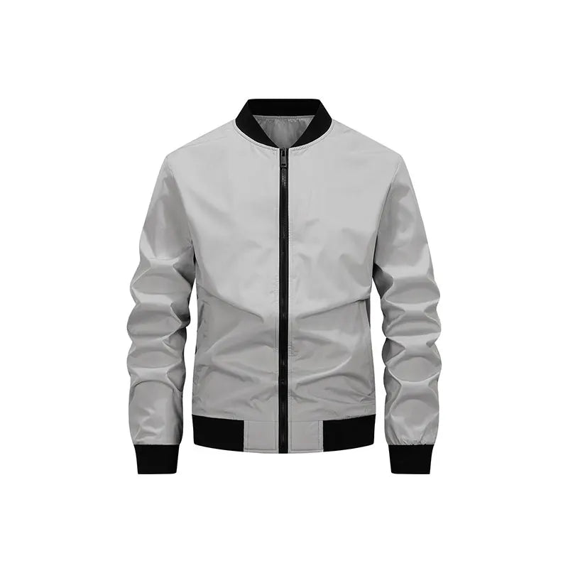 Spring Autumn Men's Casual Jackets Fashion Baseball Coat Light Soft Flying Jackets Men Business Men's Standing Collar Jacket