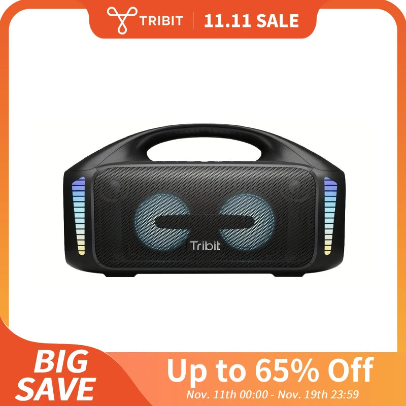Tribit Portable Bluetooth Speaker 90W StormBox Blast Outdoor Wireless Speaker IPX7 Waterproof Party Camping Speaker 30H Playtime