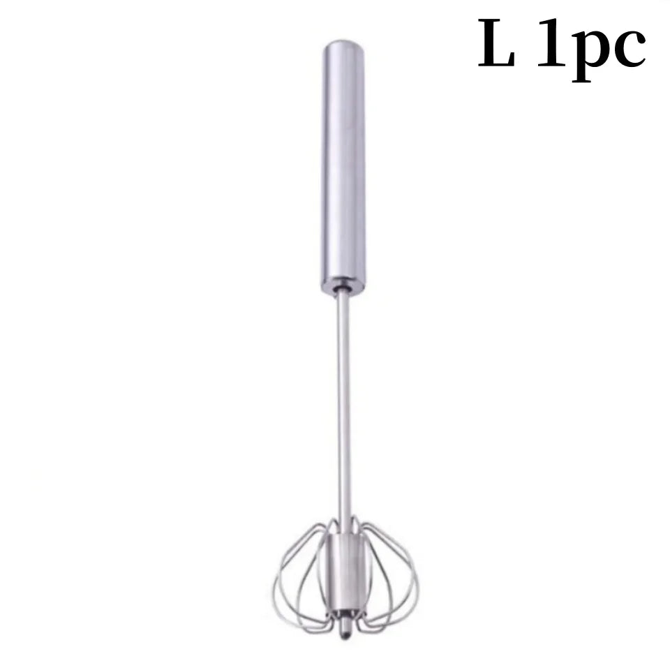 3/1Pcs Semi Automatic Egg Whisk Mixer Stainless Steel Egg Beater Manual Stirring Rod Cream Blender Kitchen Baking Cooking Tools