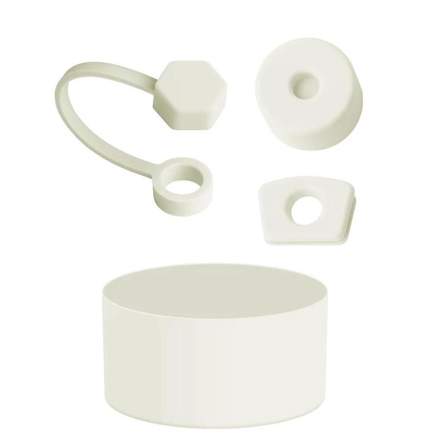 Tumbler Accessories Set for Stanley Cup 3Pcs Silicone Spill Proof Stopper 1Pcs Silicone Boot for 40oz & 30oz Tumbler 10 mm Straw