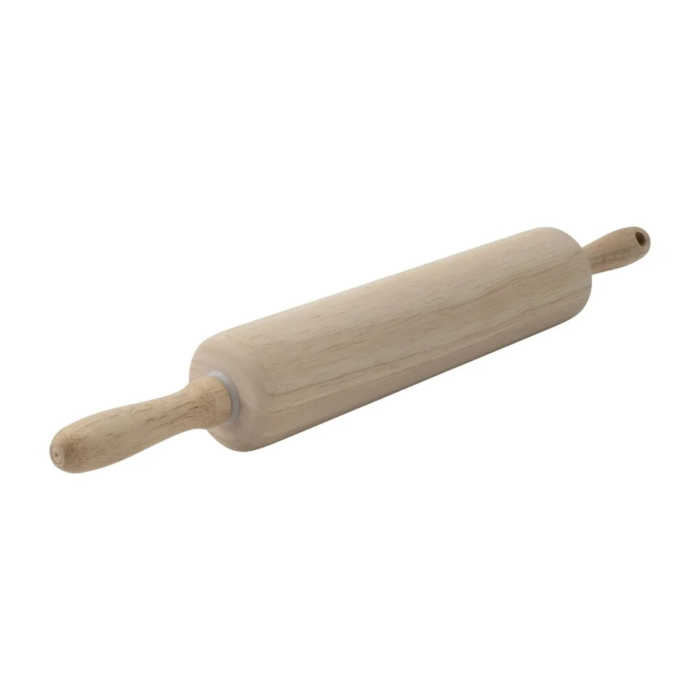 Wooden Dough Rolling Pin 10in Ergonomic Handles Smooth Rolling Plastic Bearings Kitchen Pastry Roller Durable Moisture Resistant