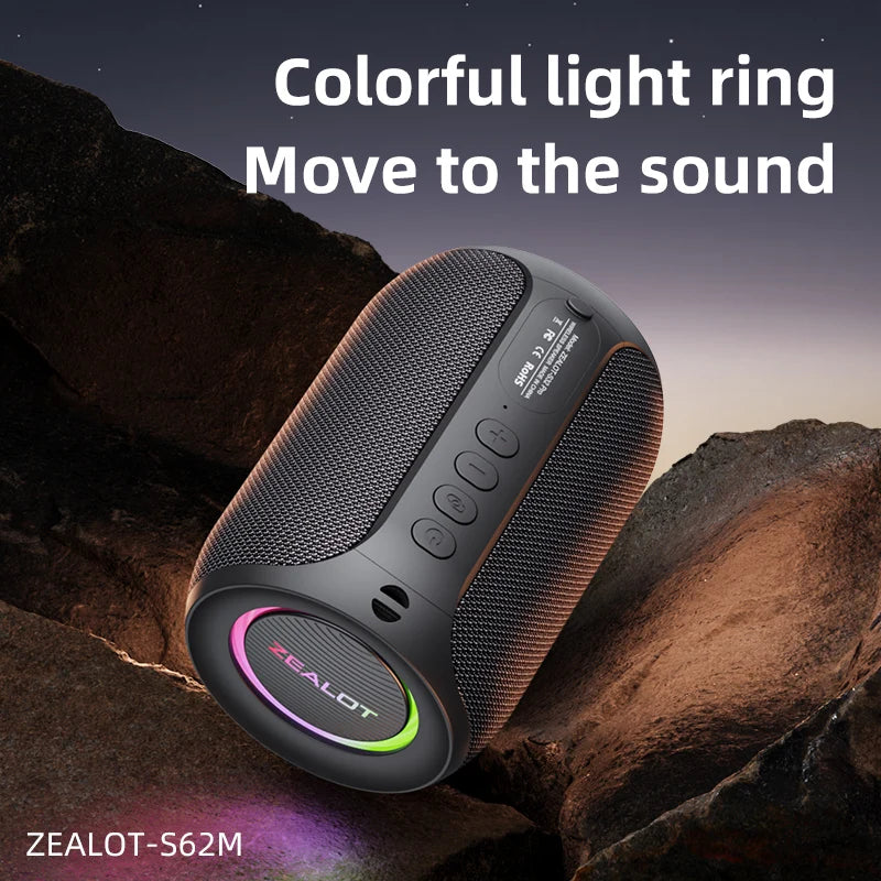 ZEALOT-S62M Karaoke Machine Portable Bluetooth 5.3 Speaker System with 1-2 Wireless Microphones Home Family festival Gifts