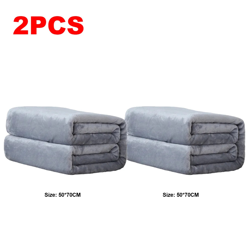 1-10PCS Flannel Fleece Blanket Winter Cozy Soft Blankets Multifunctional Farley Plush Blanket Cover Thermal Mat For Home Office