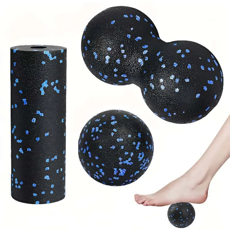 EPP High - Density Multi - Functional Foam Roller & Massage Balls Set for Yoga, Fitness, Post - Workout Muscle Fascia Relief
