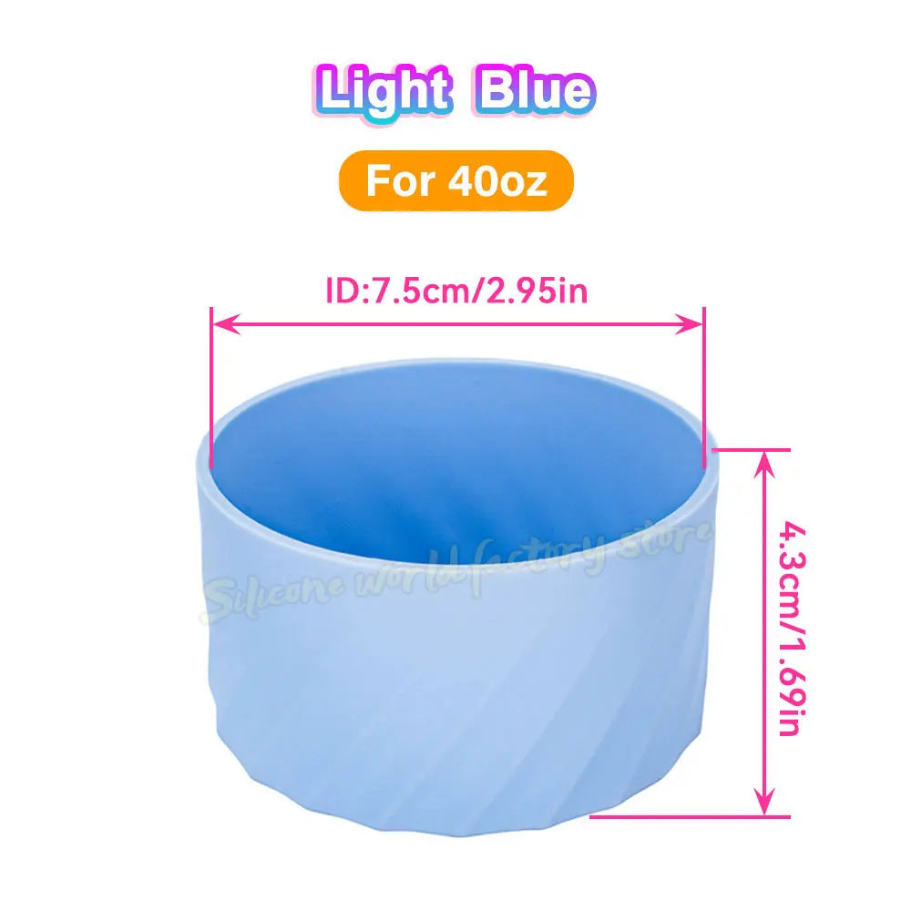 SW 40oz/30oz Silicone Cup Bottom Cover for Stanley Adventure Quencher Tumbler for IceFlow Flip Straw Water Bottle Sleeve 7.5/7CM