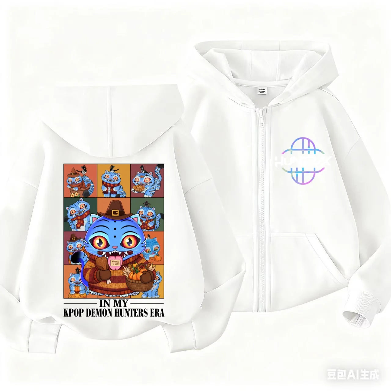 Y2k Cartoon Zip Up Sweatshirts Kpop Demon Hunters Hoodie Children Clothes Kid Girl Boy Sweatshirt Zipper Hoody Baby Casual Top