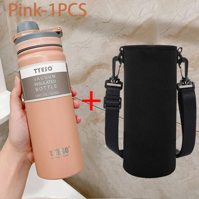 TYESO 530/750ML Thermos Bottle Stainless Steel Vacuum Flask Travel Cup Insulated Water Bottle Sport Thermal Mug Hot & Cold Mug