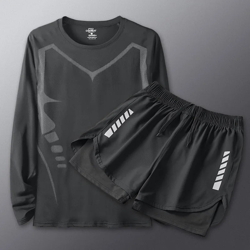 Summer Men's Two-Piece Suits Separates Swimsuit Set Anti Embarrassment Swimming Trunks Surfing Beach Wear Sports Clothes