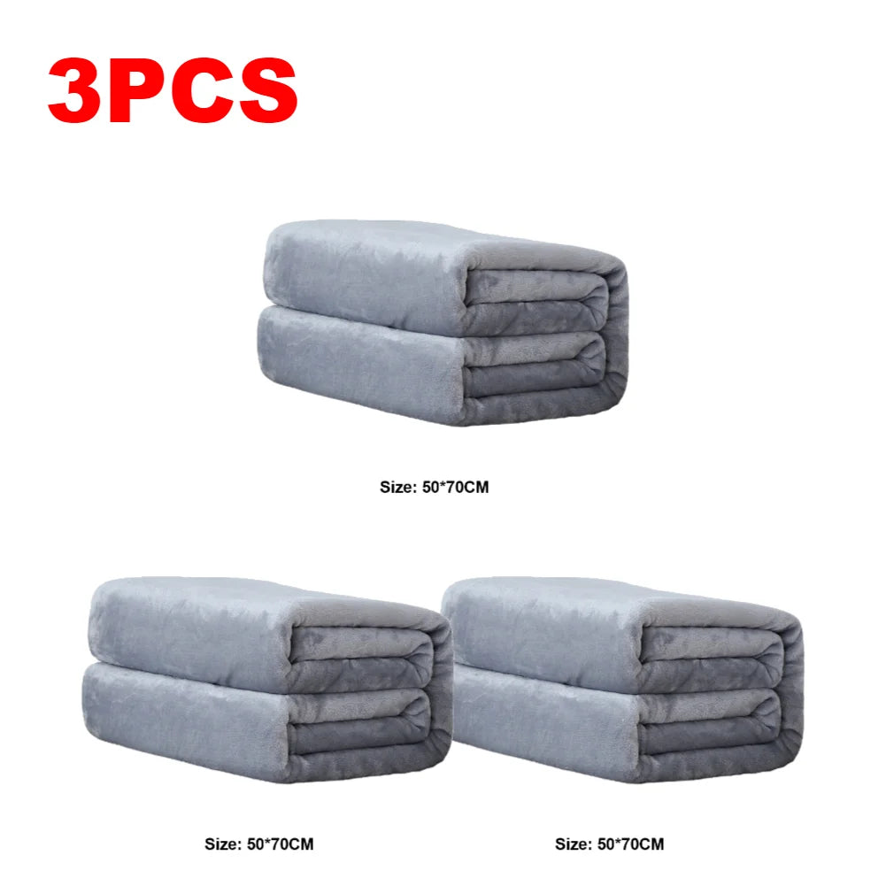 1-10PCS Flannel Fleece Blanket Winter Cozy Soft Blankets Multifunctional Farley Plush Blanket Cover Thermal Mat For Home Office