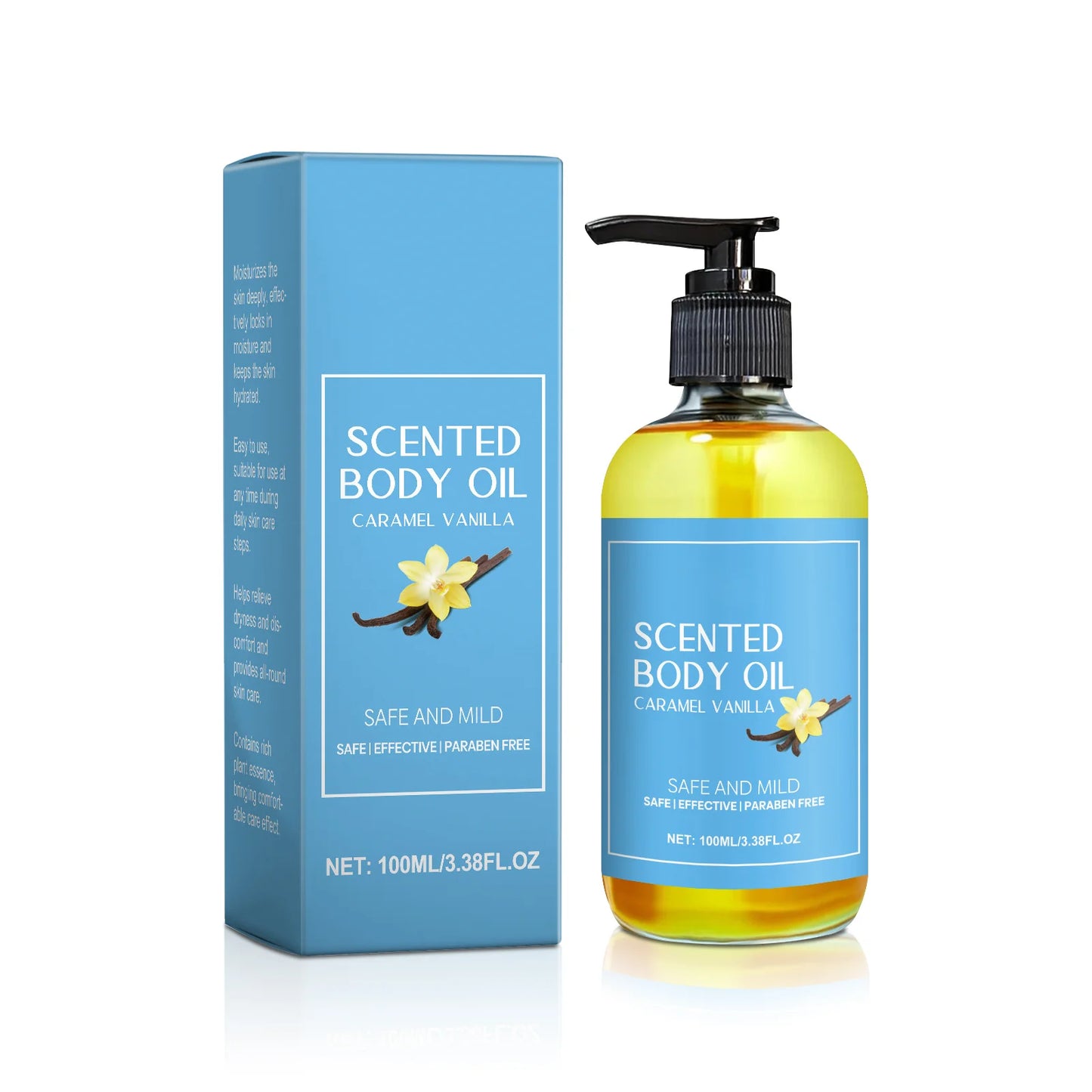 Vanilla Body Massage Oil Improve Moisturizing Relieve Stress Strengthen Essential Oils Nourishing Muscle Relaxing Body SPA Plant