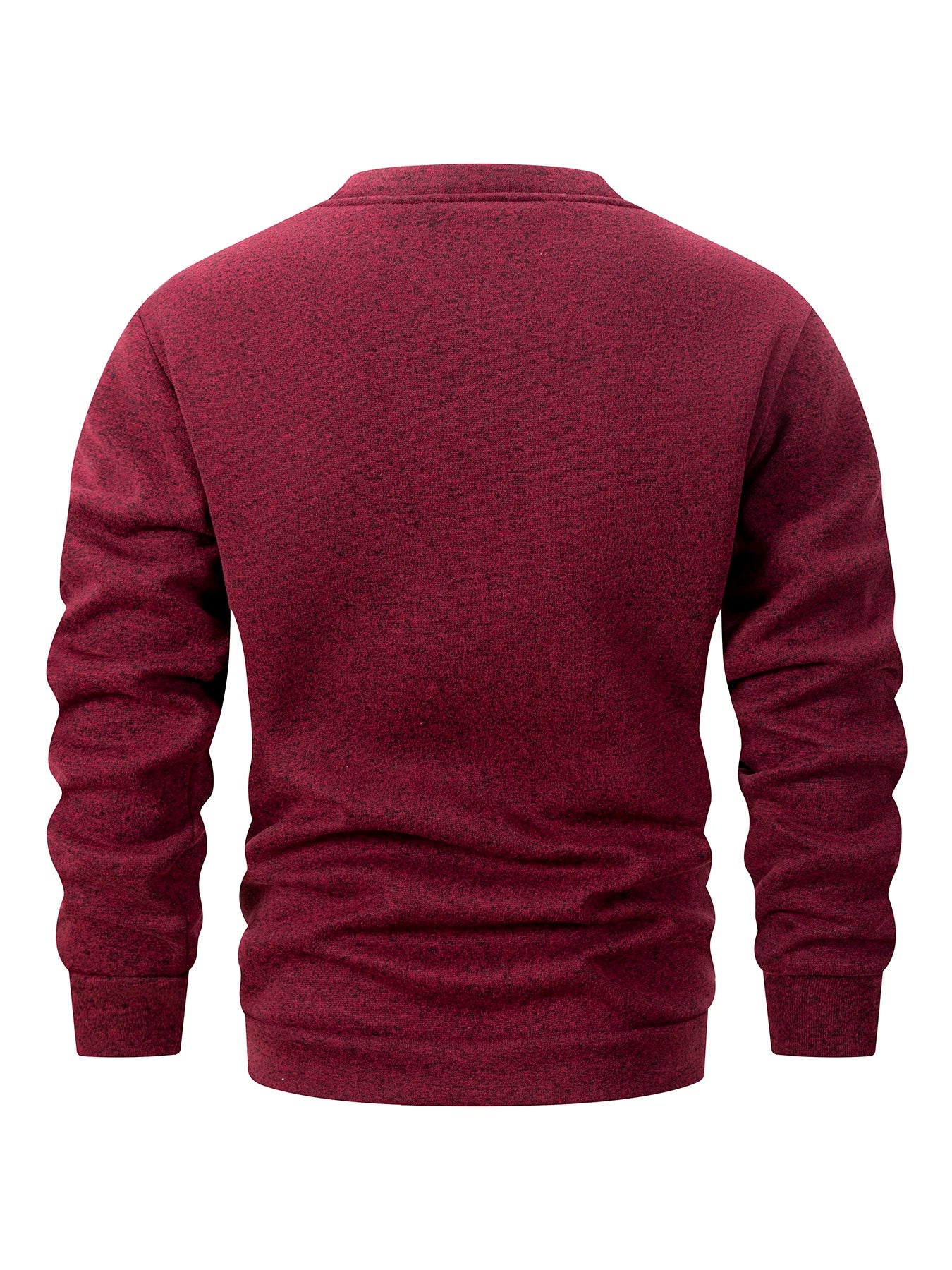 Winter Men's Crew Neck Sweatshirts Solid Color Fleece Thicken Sweatwear Outdoor Casual Daily Long Sleeve Pullover Man Sportswear