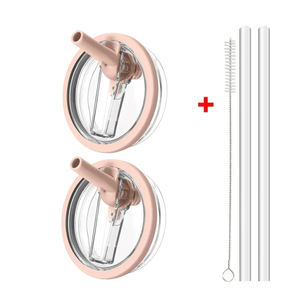 40oz Flip Straw Leak Proof Lid for Stanley H2.0 Quencher ProTour Tumbler Lid Replacement for Stanley Cup Accessories Straw Cover