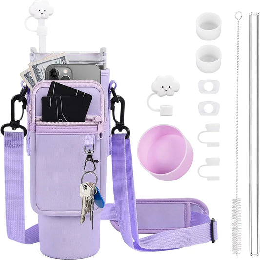 12PCS Accessories for Stanley Cup 40Oz Tumbler with Handle with Cloud Straw Cover Cap Replacement Straw Boot,H2.0 Spill Stopper