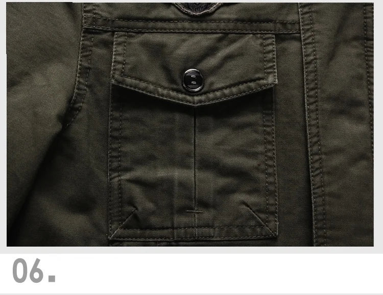 2024 New Cotton Jacket Men's Wild Hunting Windproof Multi-Pocket Work Jacket Autumn Casual Army Green Mountain Climbing Coat