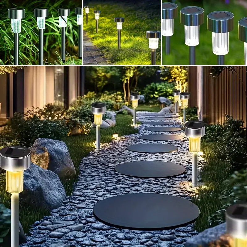 Solar LED Landscape Lawn Lights Garden Villa Outdoor Waterproof Decoration for Durable Lighting of Sidewalks Courtyards 10 PACK