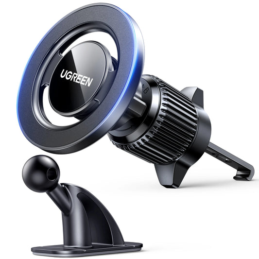 UGREEN Magnetic Car Phone Holder Strong Magnets 2 IN 1 360° Rotatable Car Mount For Magsafe iPhone 16 15 Pro Samsumg S25 Xiaomi