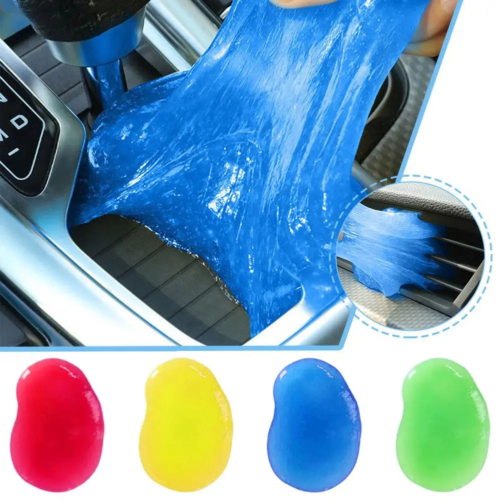 4-colours Car Cleaning Gel Reusable Keyboard Cleaner Vent Cleaner Slime Dust Dirt Removal Multiuse Air Gel Automobile Tool D3B4