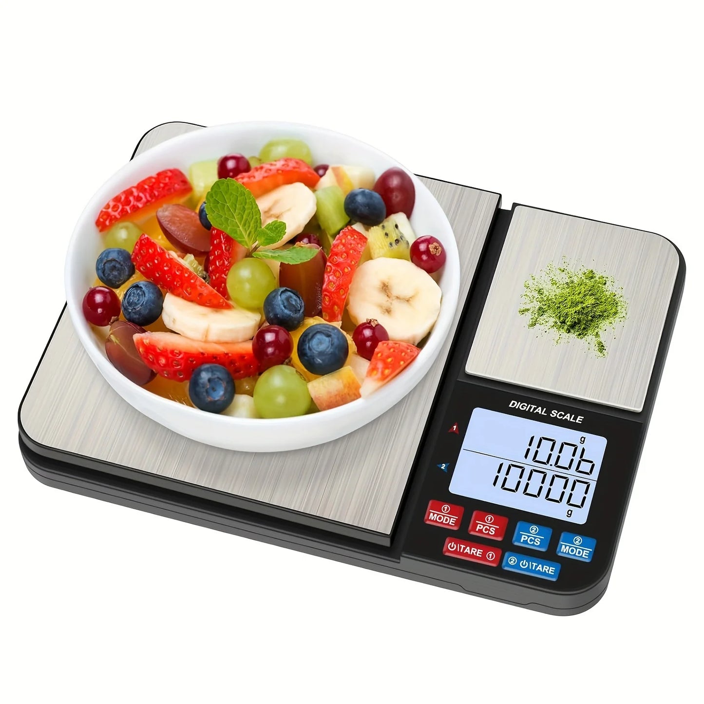 1 Piece Large Dual Platform Digital Kitchen Scale, Two Accuracies 0.01 g/0.001 oz and 0.1 g/0.01 oz, Maximum Capacity 5 kg/11 lb