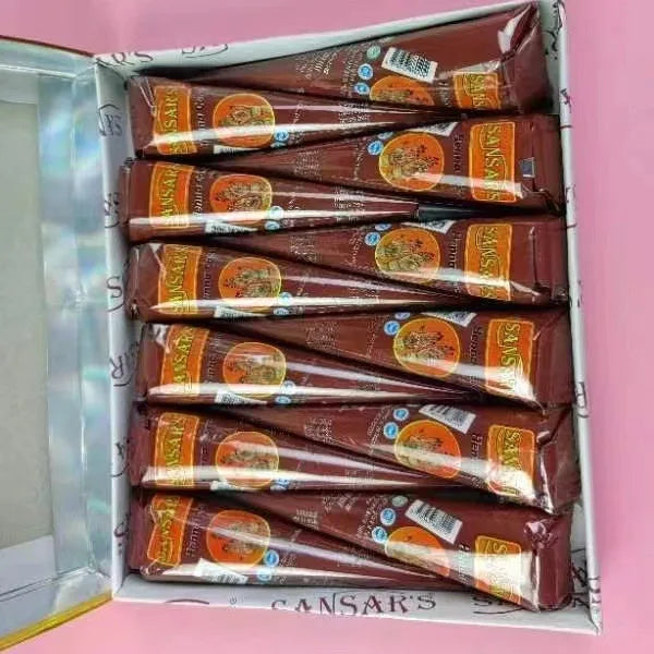 1/3/12Pcs Pure Natural Organic Brown Henna Cream, Brown Henna Tattoo Cream, Temporary Tattoo, Henna Tattoo Cream Semi-permanent