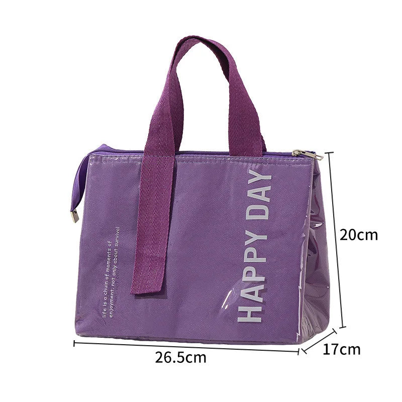 1pc Picnic Bag Insulation Bento Pack Lunch Bag Large Capacity Heavy-duty Aluminum Foil Portable Picnic Food Storage