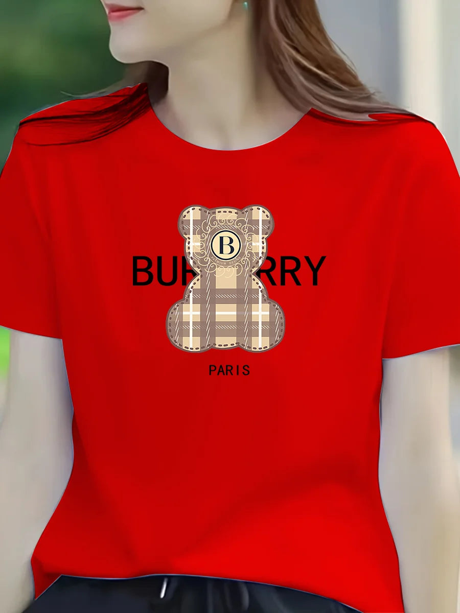 Summer women's casual T-shirt - Harajuku women's 21st-century designer style luxurious women's T-shirt - fashionable T-shirt