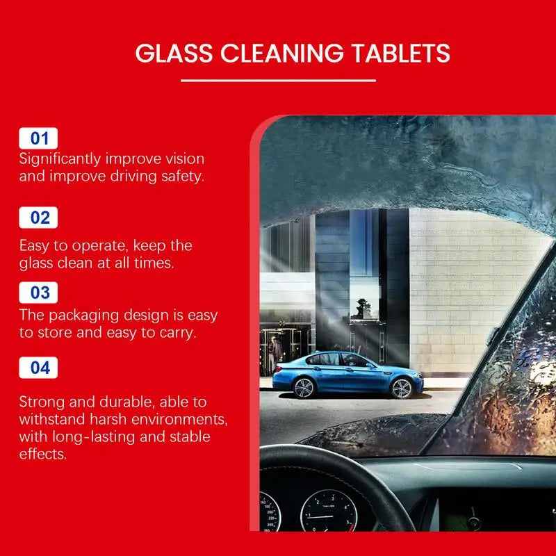 Wiper Fluid Tablets Solid Tablets Oil Film Cleaner Windshield Washer Windshield Washer Concentrated Effervescent Wiper Tablet