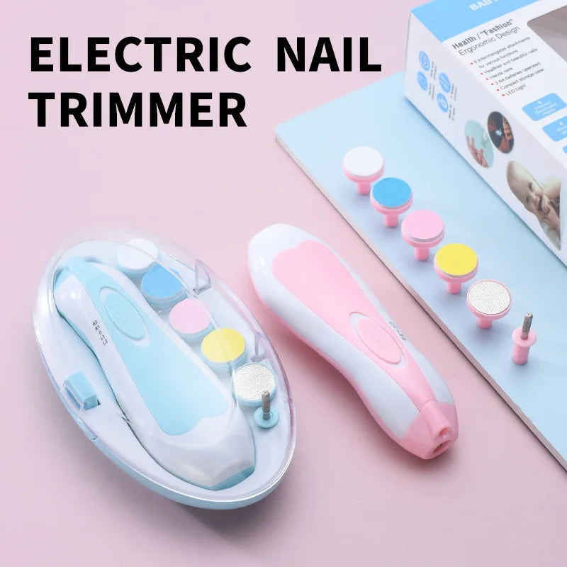 Electric Baby Nail Trimmer Baby Items Kid Nail Polisher Tool Care Kit Easy To Trim Nail File Newborn Baby Accessories Newborn