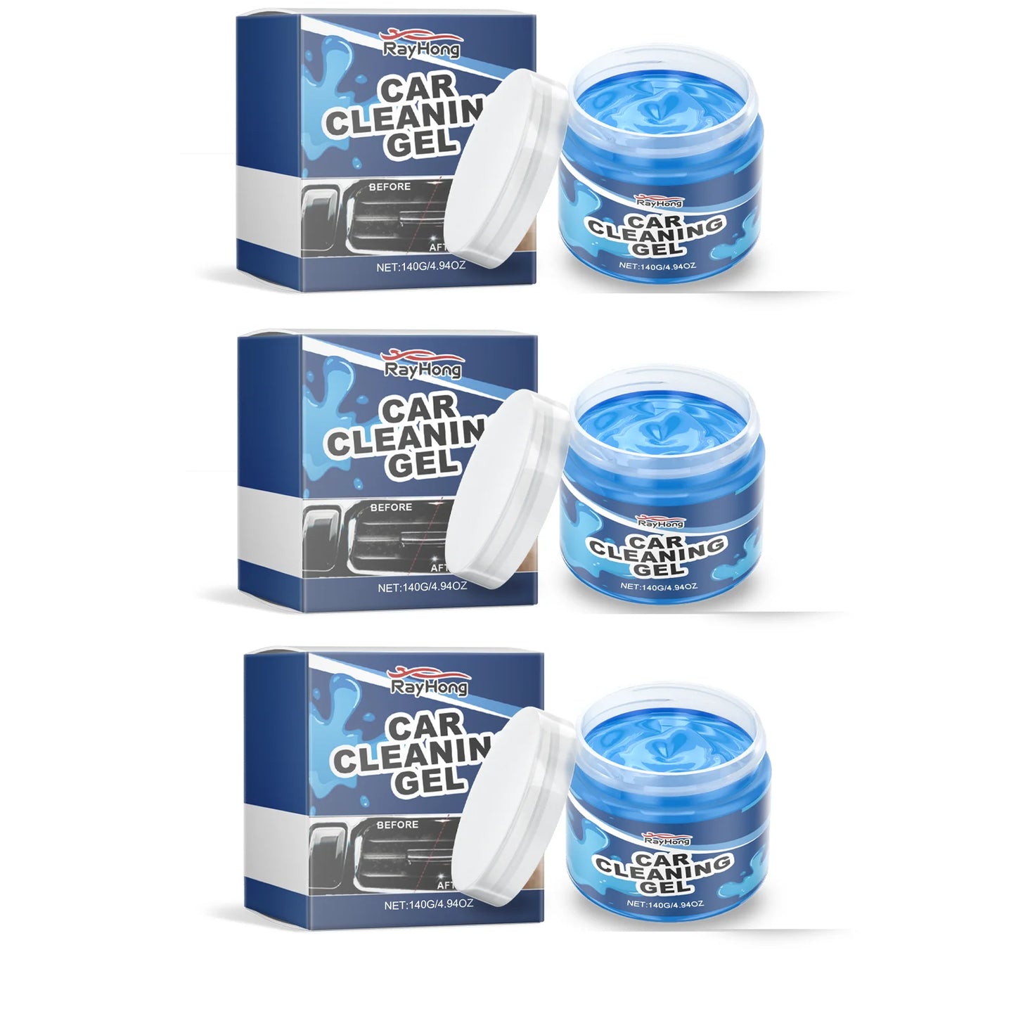 140G Car Cleaning Slime Gel Auto Interior Detailing Putty Reusable Dust Cleaner for Air Vent Keyboard Crevice Tool