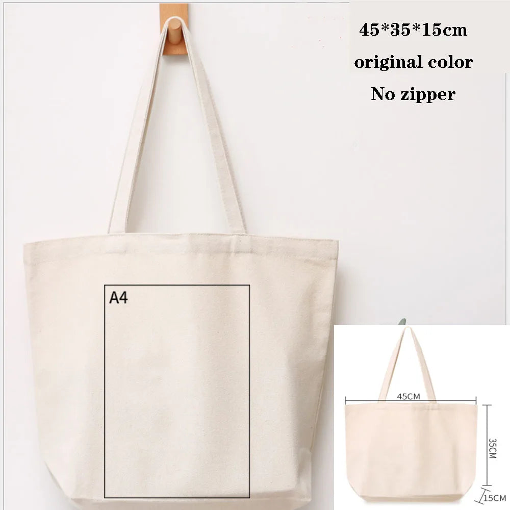 Canvas Bag Storage Bag Grocery Bag Eco-Friendly foldable Bag folding Pocket Tote Portable Shoulder Handbags Food Shopping bag