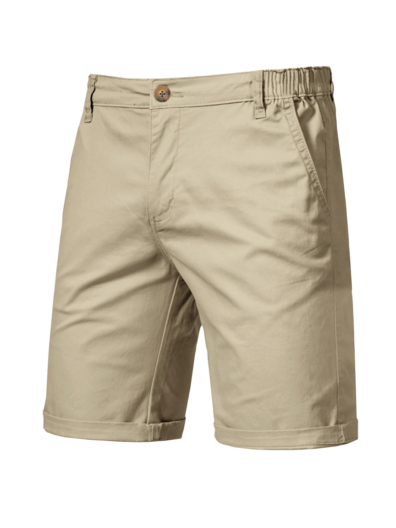 2025 New Mens Casual Suit Shorts Summer Business Casual Knee Pants Classic Khaki American Style Streetwear Golf Shorts Beige