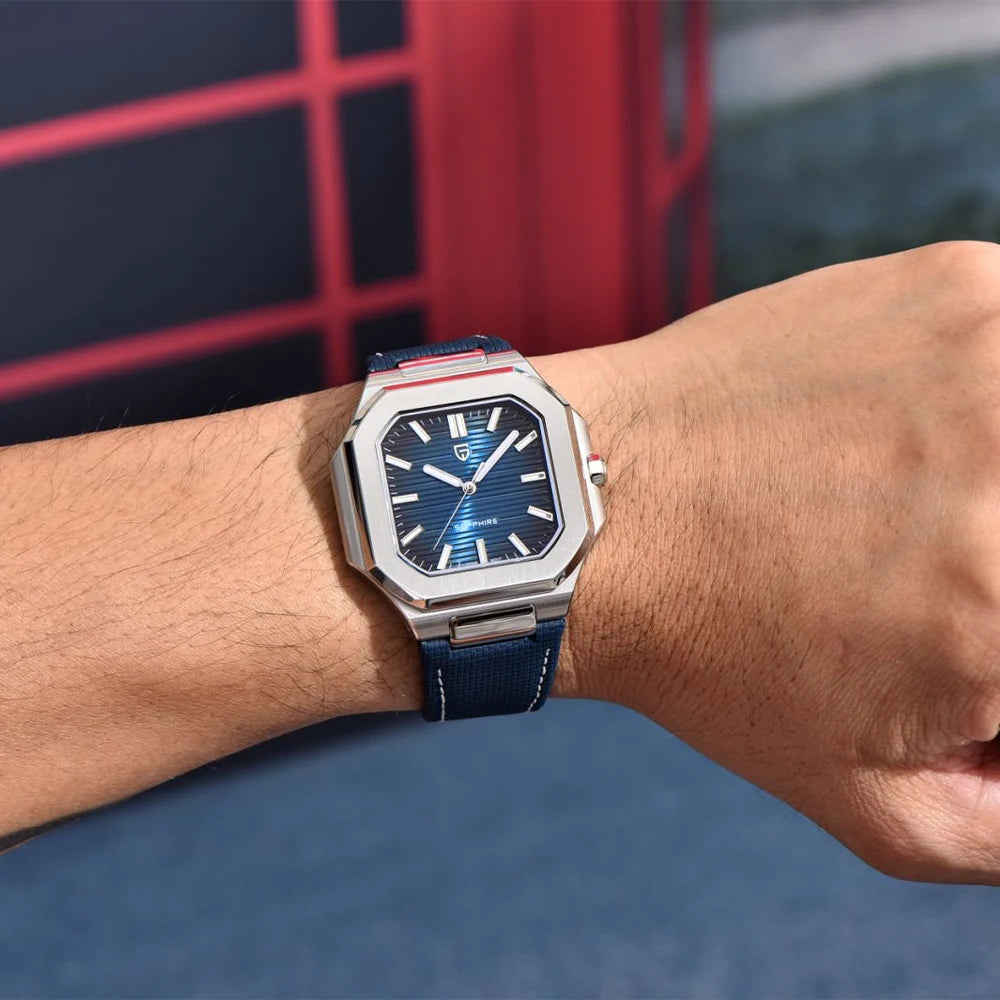 2025 New PAGANI DESIGN 37MM Square Men Quartz Watches Luxury Sapphire Glass AR Coated Business Watch VH31 Luminous Watch for Men