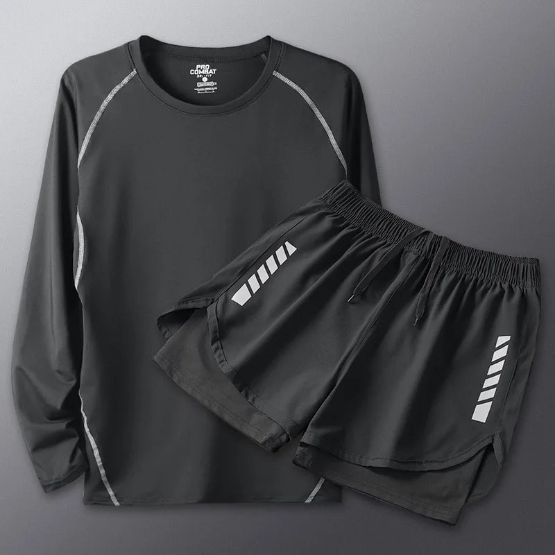 Summer Men's Two-Piece Suits Separates Swimsuit Set Anti Embarrassment Swimming Trunks Surfing Beach Wear Sports Clothes