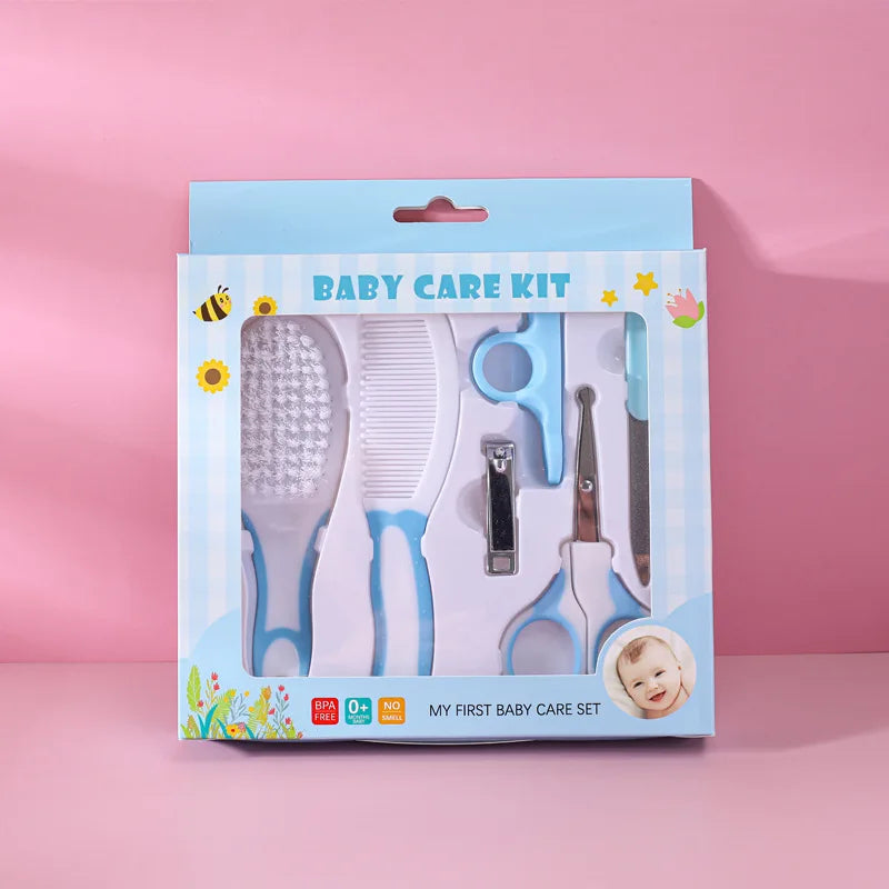 Baby Care and Cleaning 6-piece Nail Clipper Combination Set baby Safety Comb Brush Gift Box Wholesale New Born Baby Essentials
