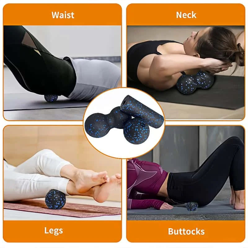 EPP High - Density Multi - Functional Foam Roller & Massage Balls Set for Yoga, Fitness, Post - Workout Muscle Fascia Relief