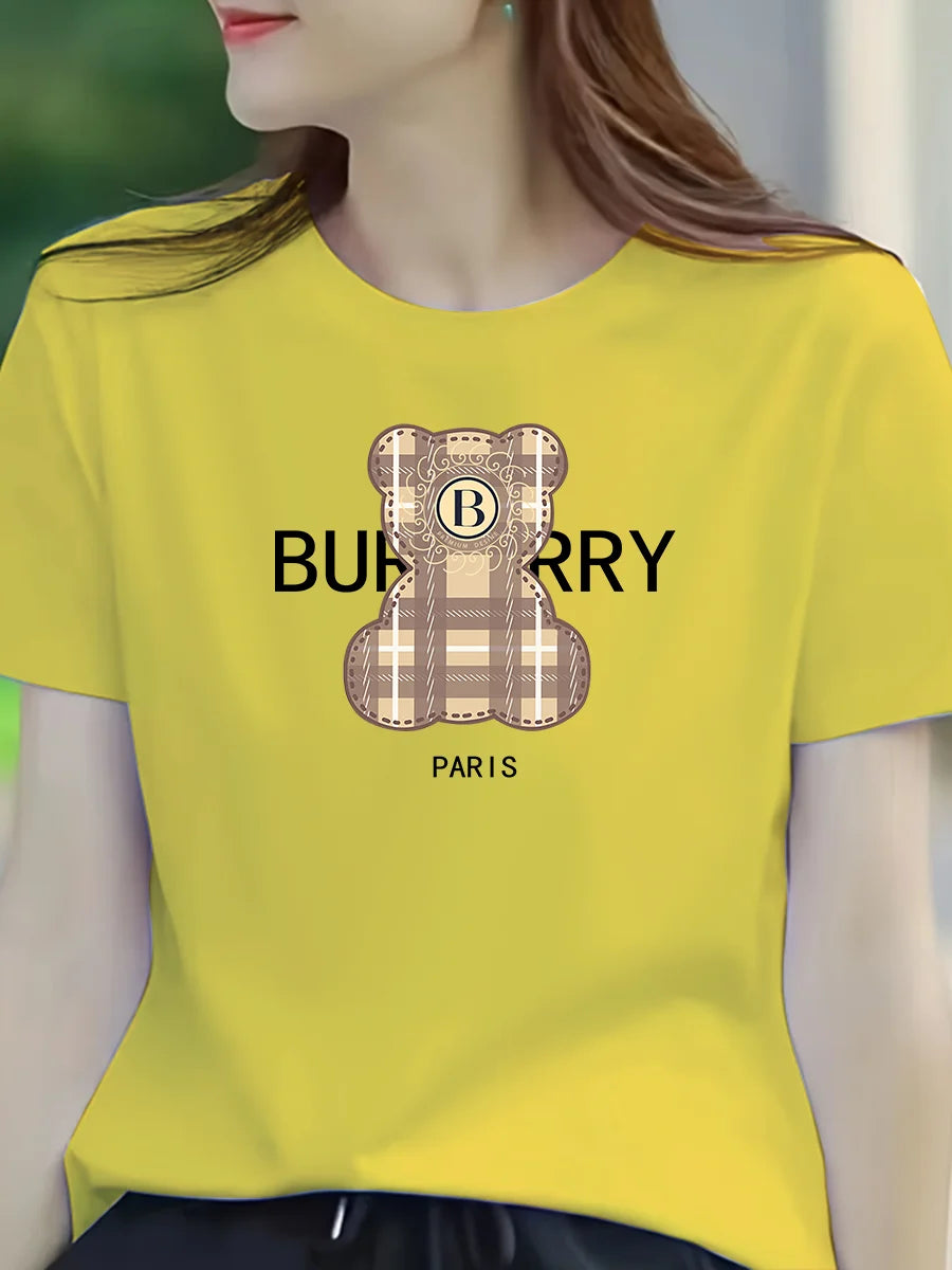 Summer women's casual T-shirt - Harajuku women's 21st-century designer style luxurious women's T-shirt - fashionable T-shirt