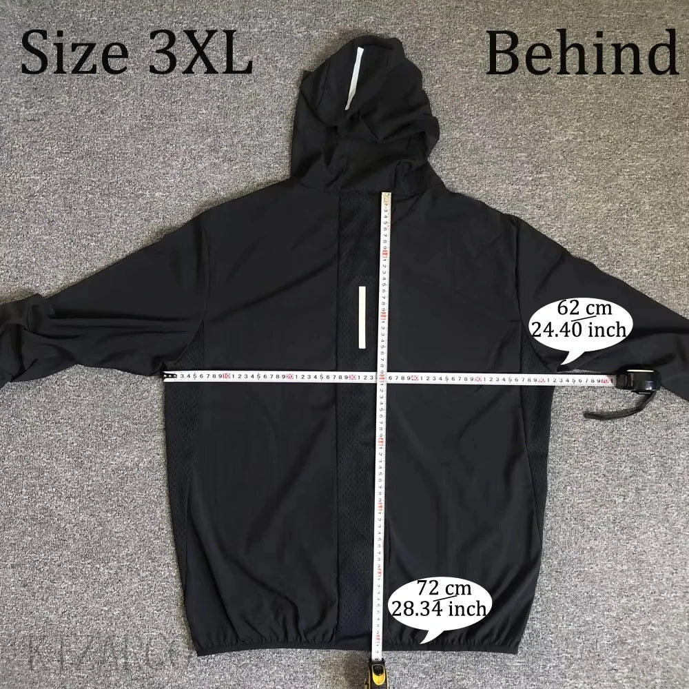 2025 Running Jacket Autumn Reflective Gym Hooded Men Coat Jogging Gradient Color Sportswear Breathable Male Jackets Women