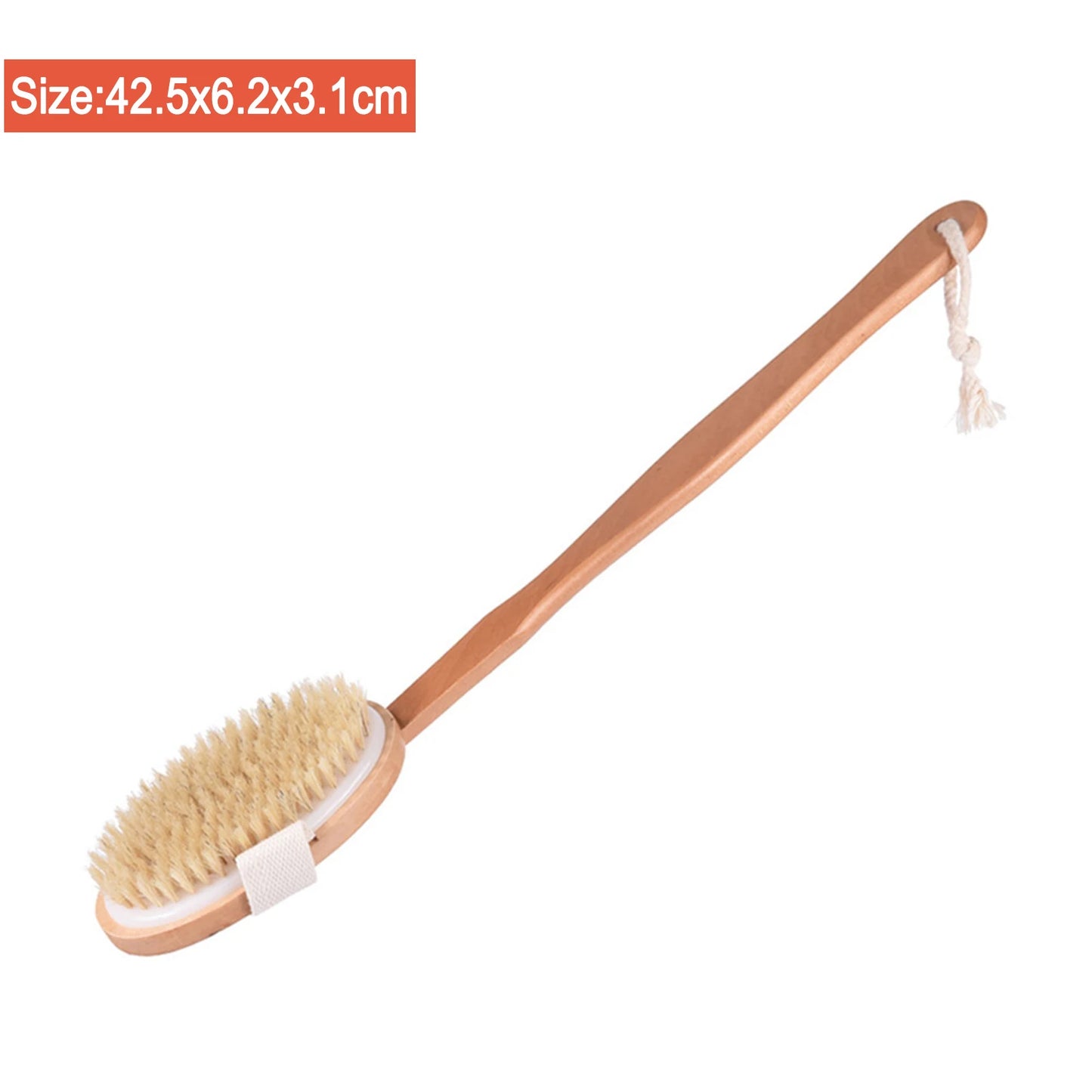 SPA Wooden Body Brush Natural Boar Bristle Organic Dry Skin Body Brush Bamboo Wet Back Shower Brushes Exfoliating Bathing Brush