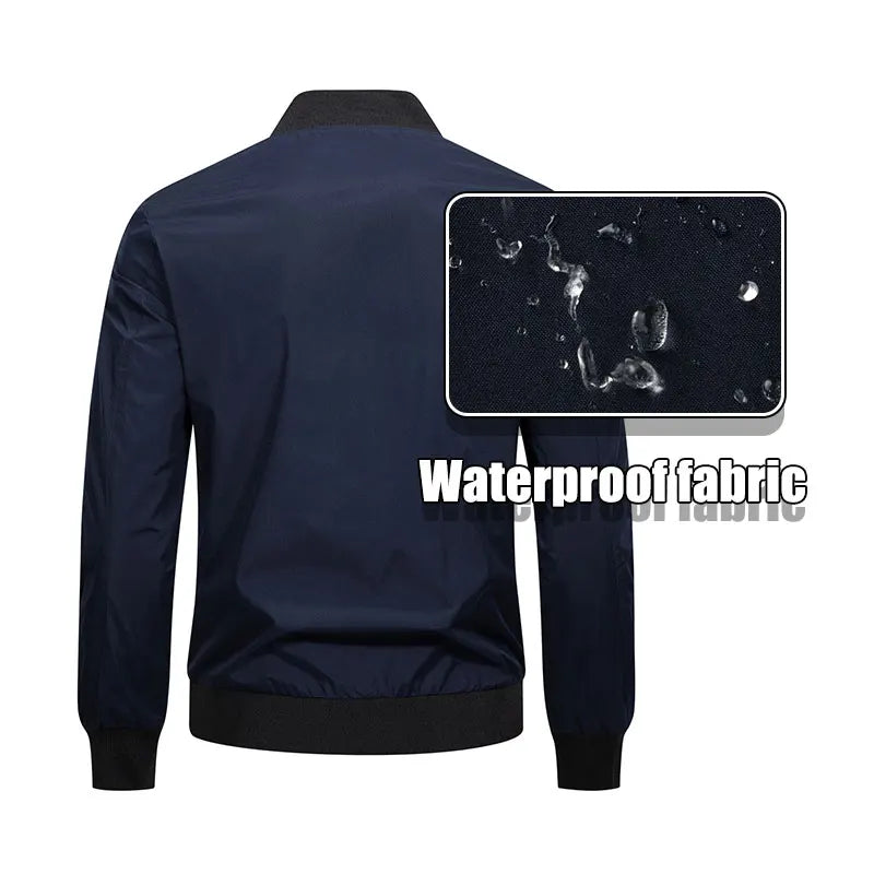 Spring Autumn Men's Casual Jackets Fashion Baseball Coat Light Soft Flying Jackets Men Business Men's Standing Collar Jacket