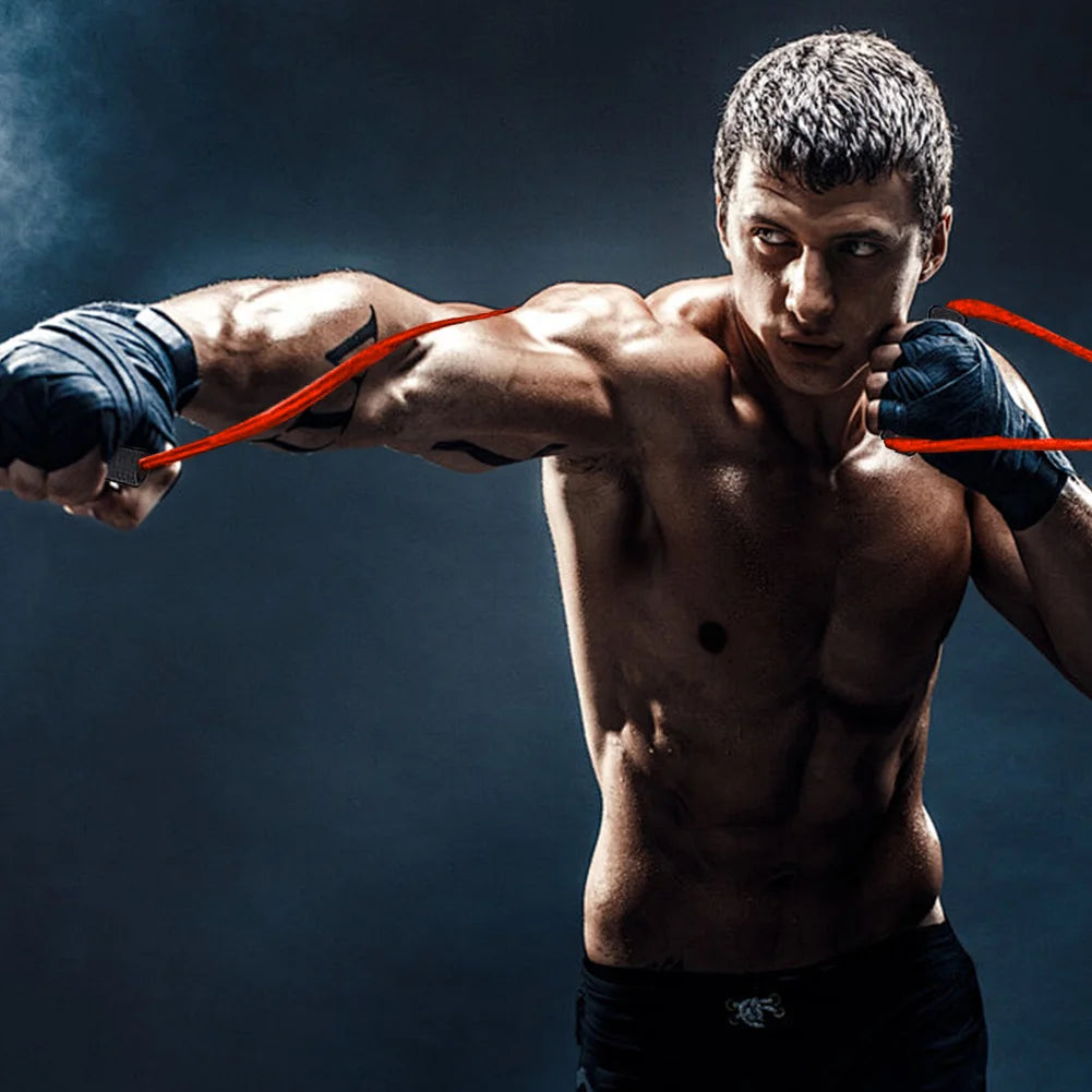 Boxing Speed Training Pull Rope Portable Exercise Elastic Band Figure 8 Yoga Gym Fitness Pulling Rope for Arm Strength Training