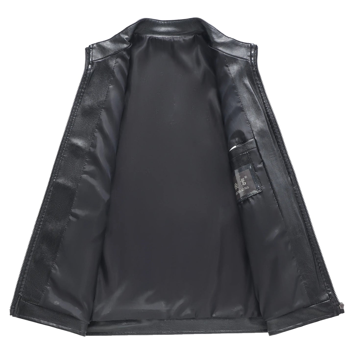 2025 New Autumn Men Leather Jacket Stand Collar Business Casual Relaxed Fit Dads Leather Jacket for Middle Aged Men Comfortable